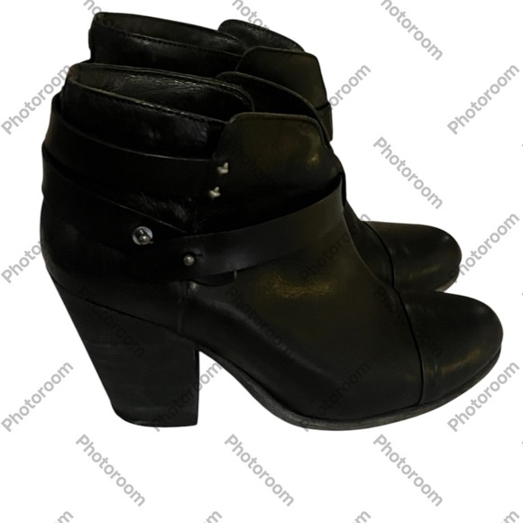 Rag & Bone Harrow Black Boots Shoes Sz 7 - 7 1/2 (38) - Picture 1 of 13